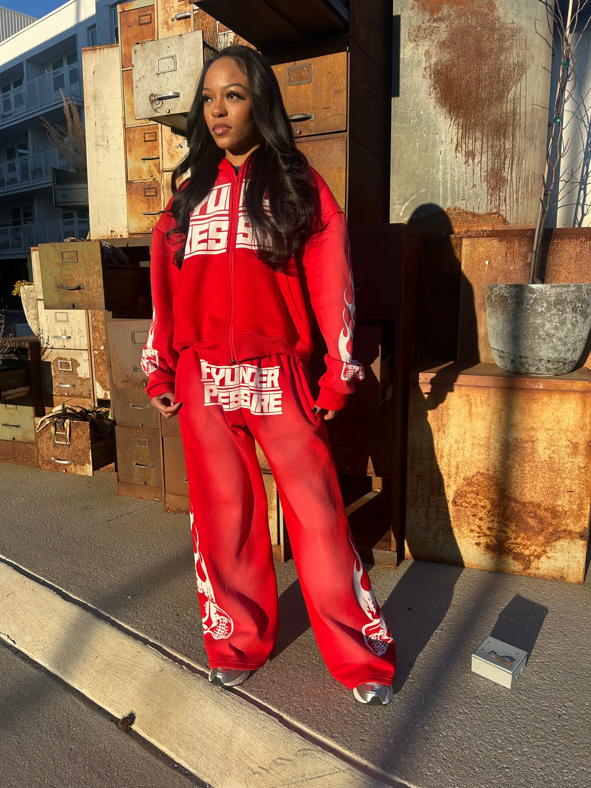 FUP BAGGY SWEATSUIT RED