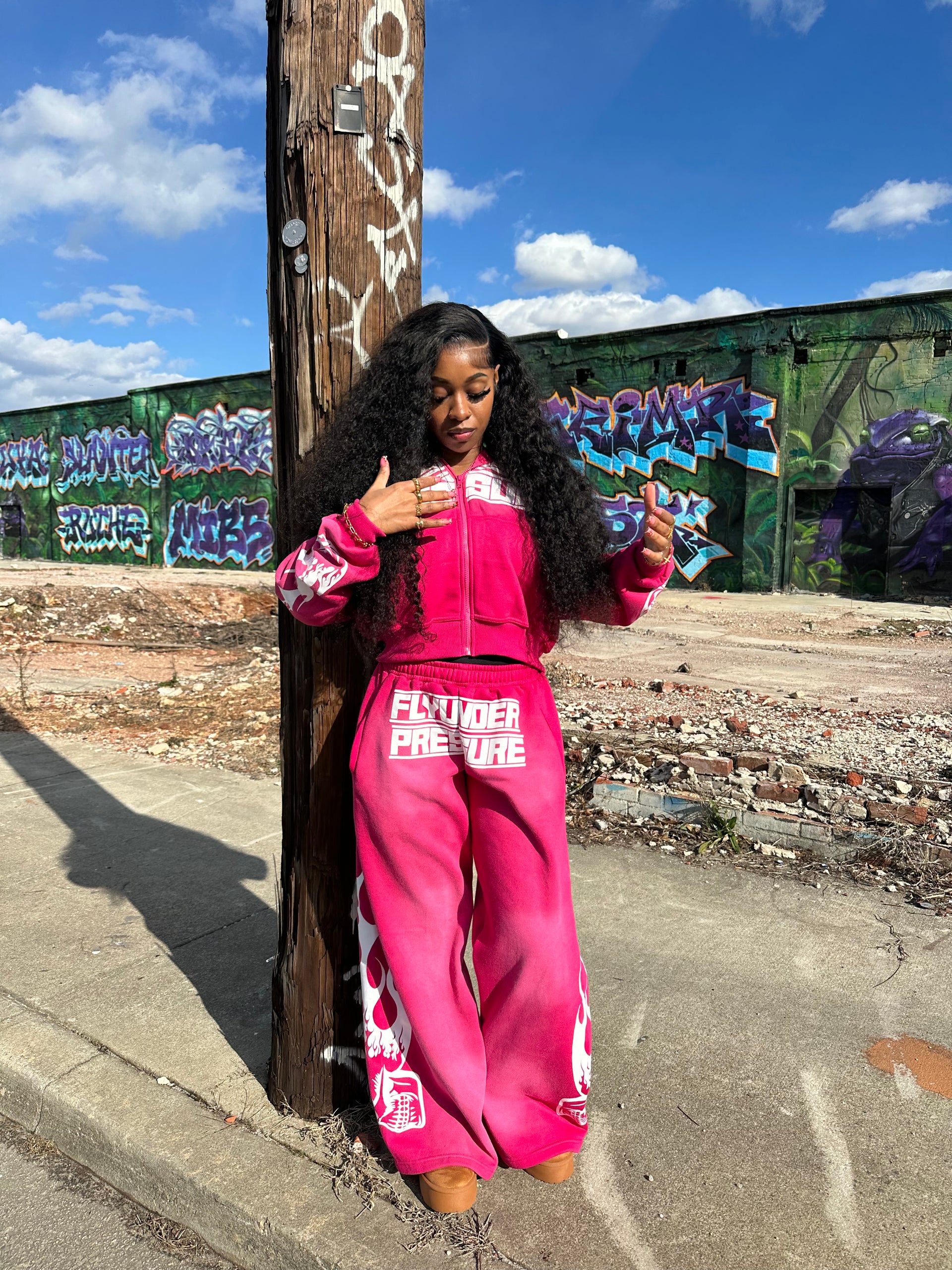 FUP BAGGY SWEATSUIT PINK