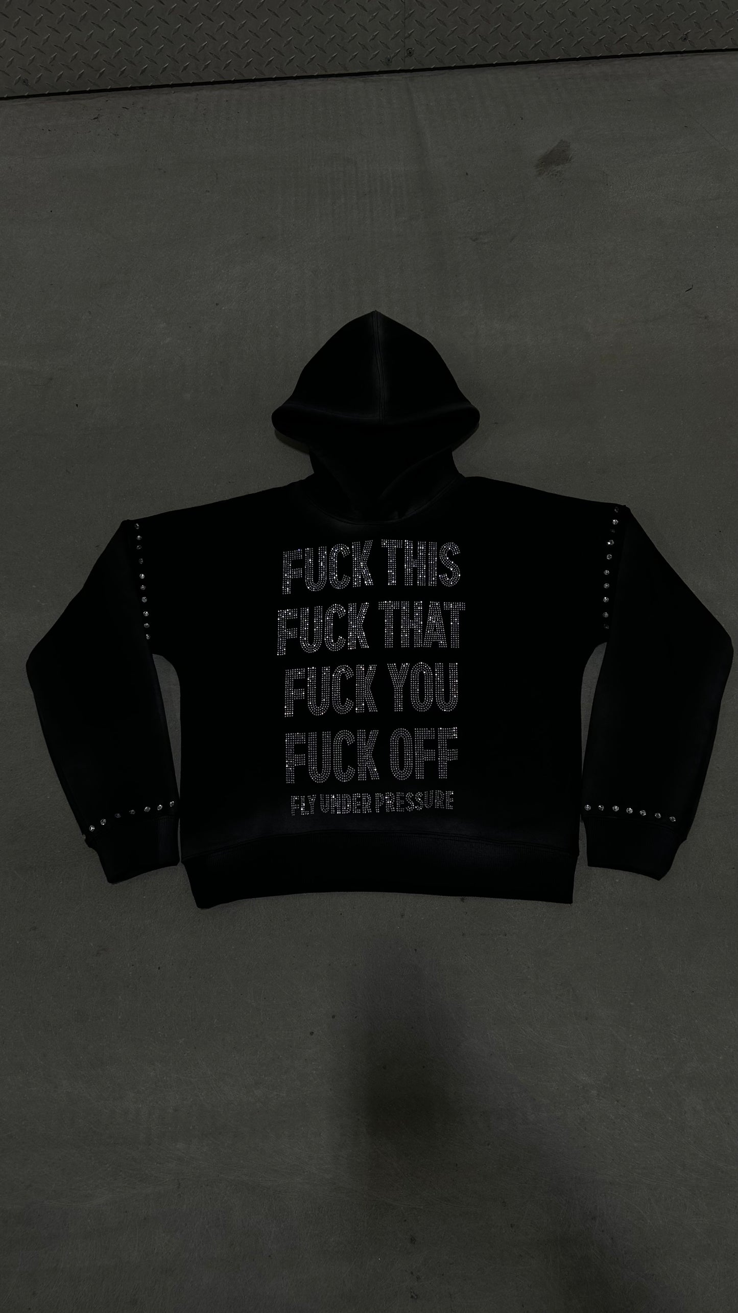 F**K YOU RHINESTONE HOODIE