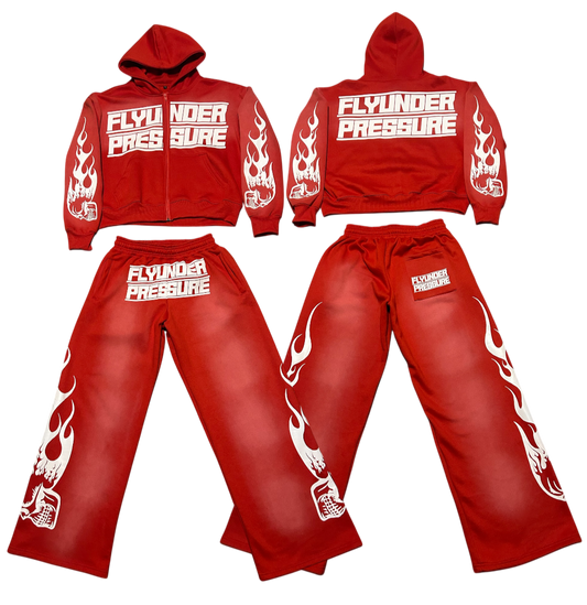 FUP BAGGY SWEATSUIT RED