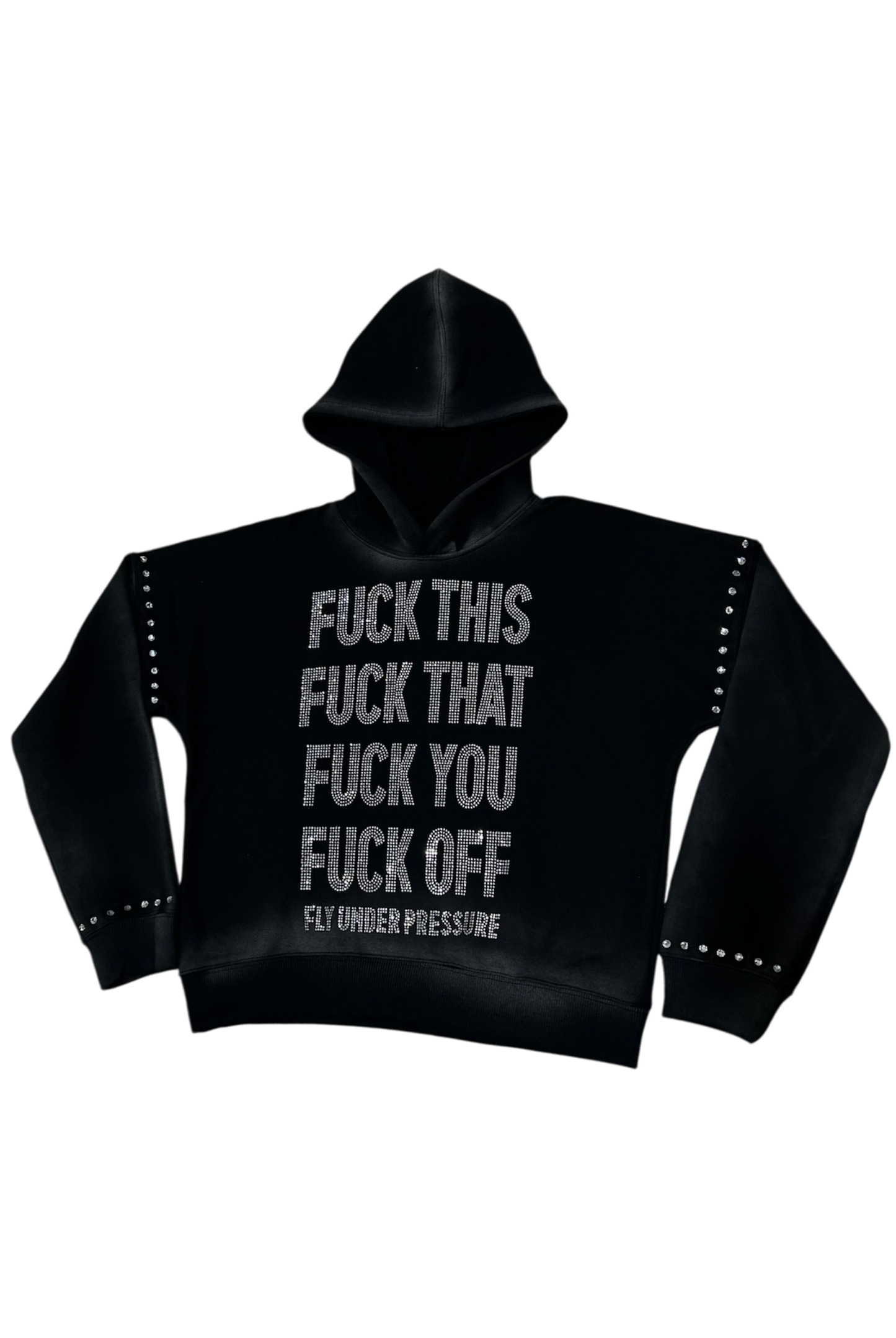 F**K YOU RHINESTONE HOODIE